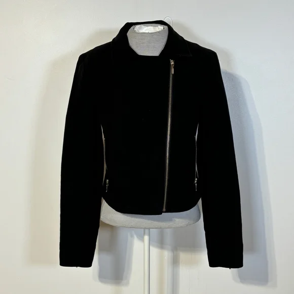 Encircled Black Unmoto Jacket Blazer Women’s Size XS Organic Cotton Zippers - Picture 2 of 15